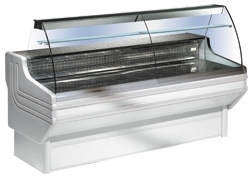 Jinny 1.5 Metre Curved Glass Serve Over Counter